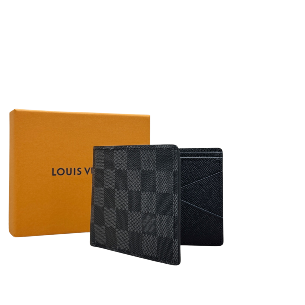 LV Chess Wallet Black