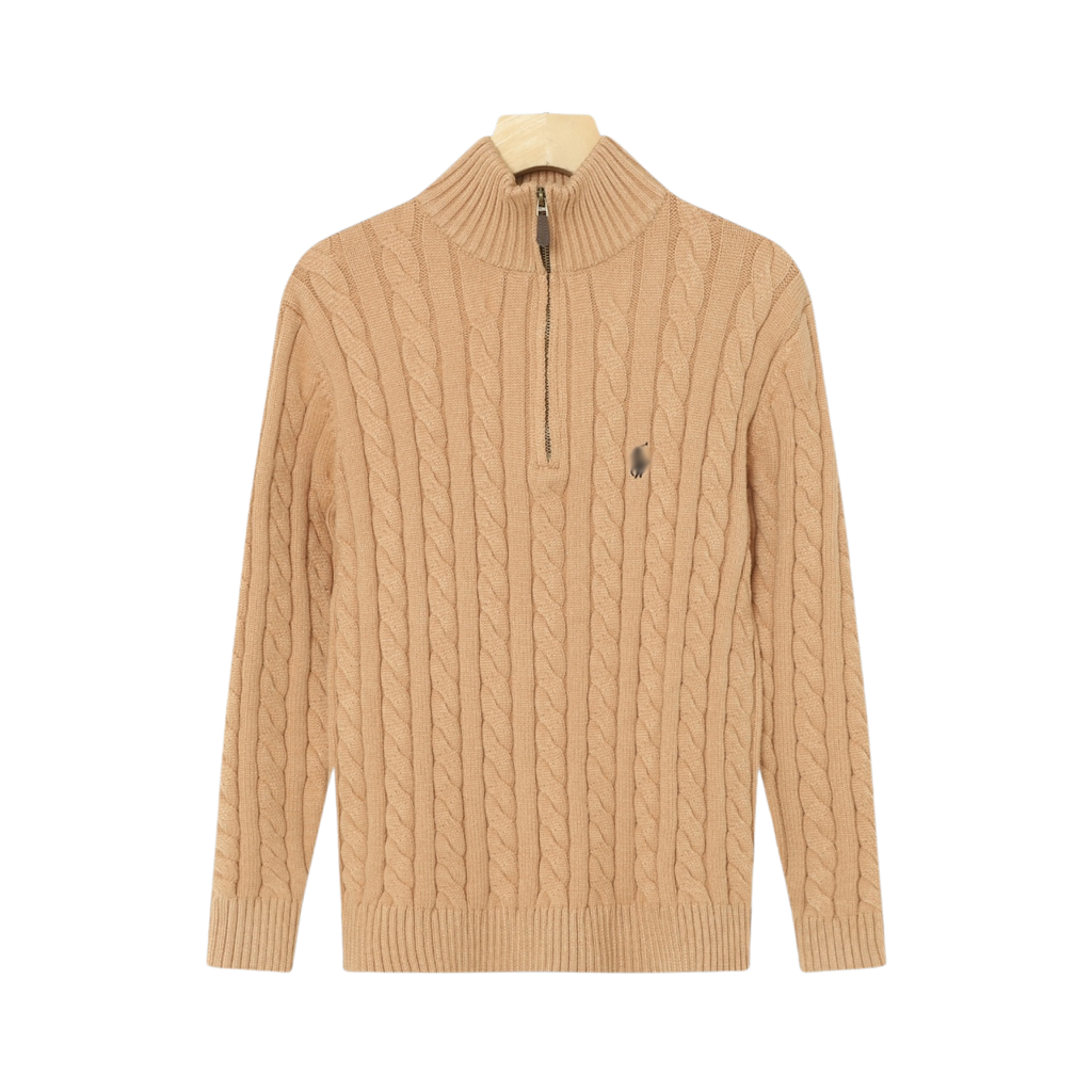 Chief Keef Brown Zip Sweater