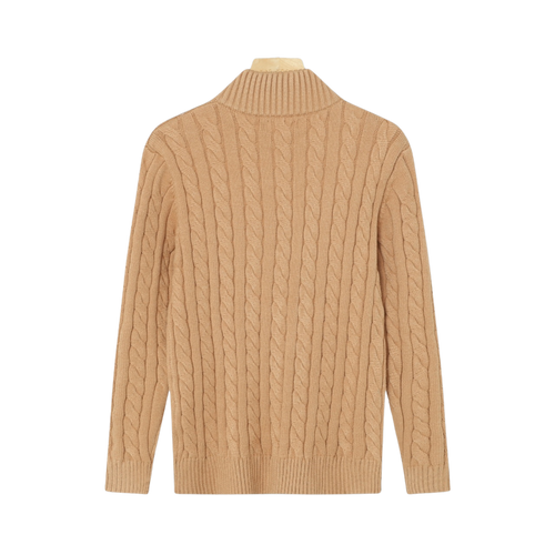 Chief Keef Brown Zip Sweater