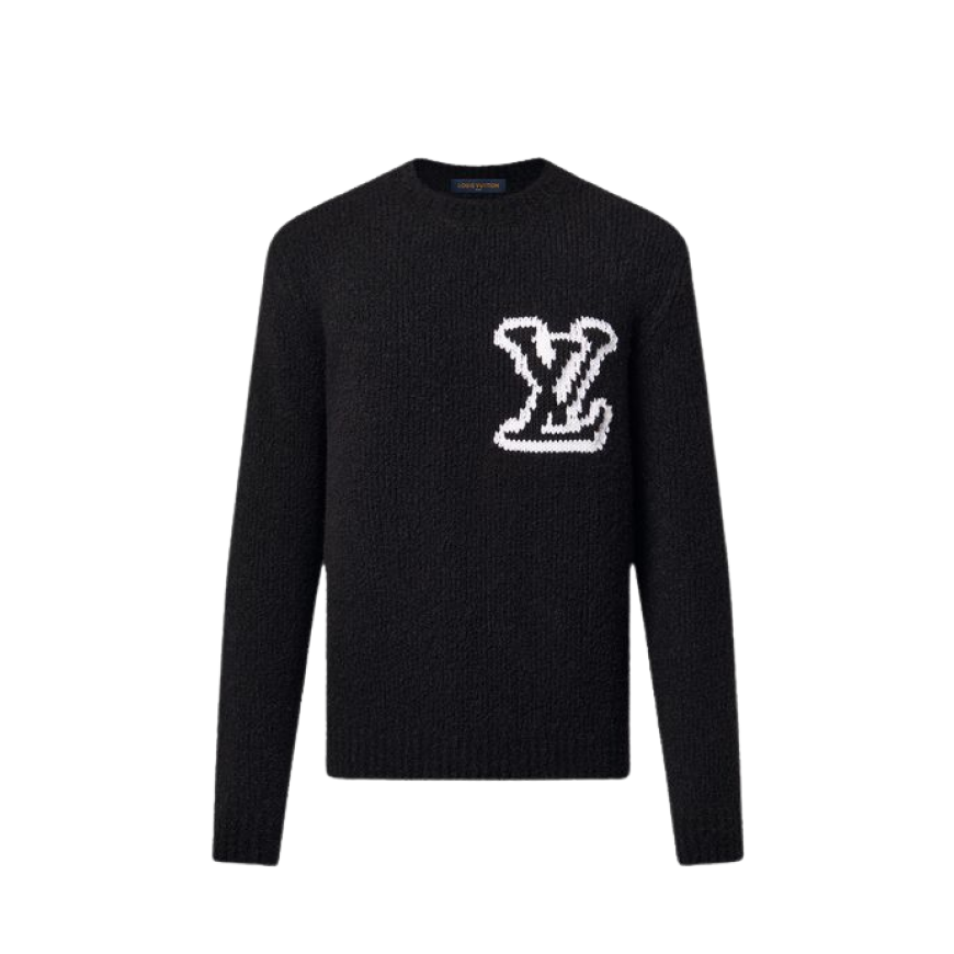 LV Wool Blend Crewneck Black